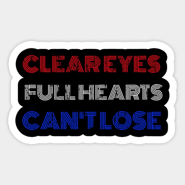 CLEAR EYES FULL HEARTS CAN'T LOSE Sticker by Cult Classics